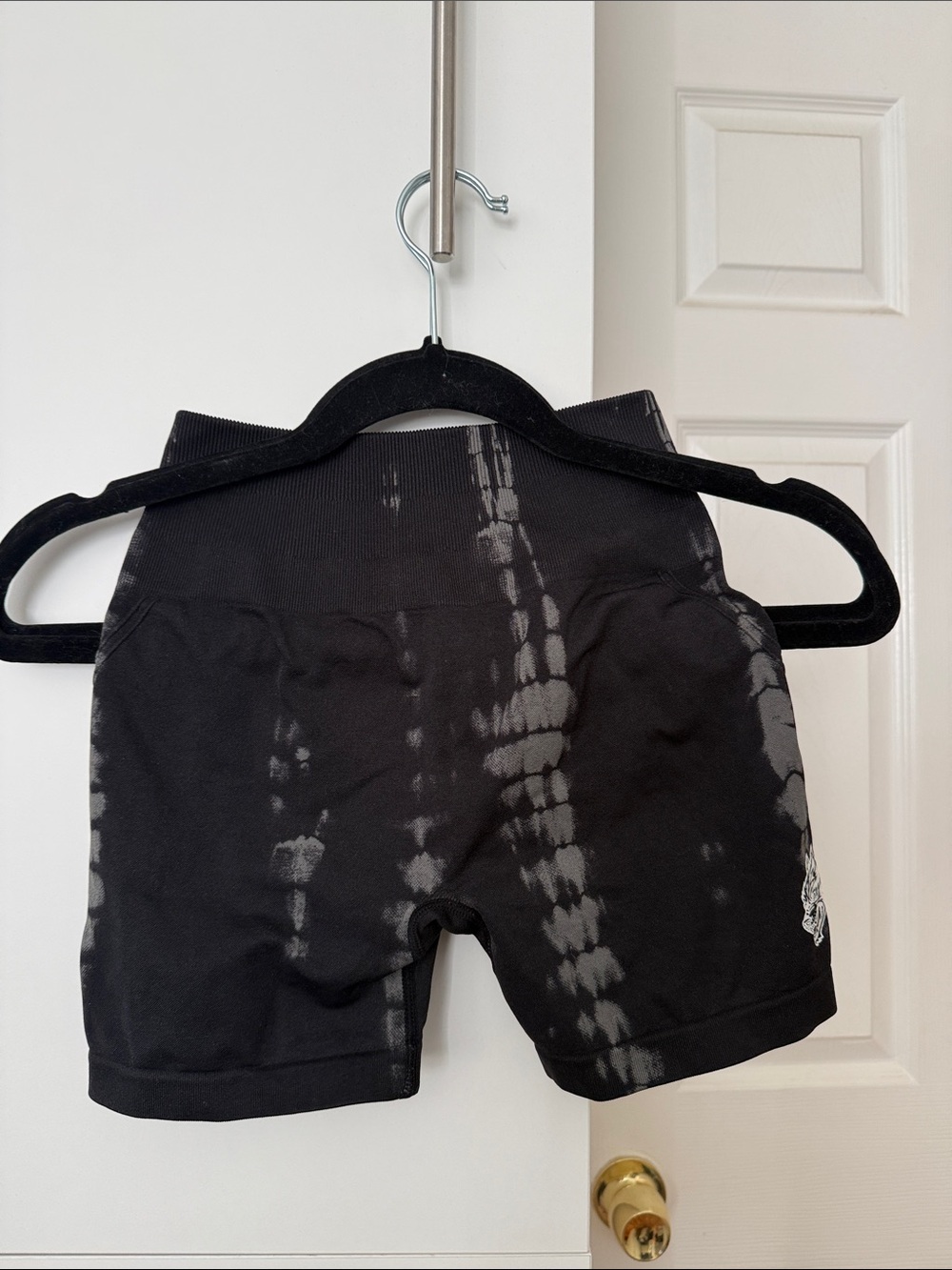 Darc Sport Black and Gray Tie-Dye Athletic Shorts